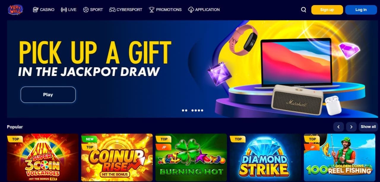 Very Well Casino — Roulette & Live Dealer